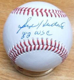 Autographed GEORGE HENDRICK "82 WSC" Official Major League Baseball