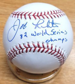 Autographed JEFF LAHTI "82 World Series Champs" Official Major League Baseball