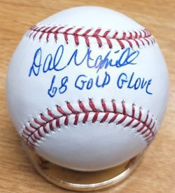 Autographed DAL MAXVILL "68 Gold Glove" Official Major League Baseball