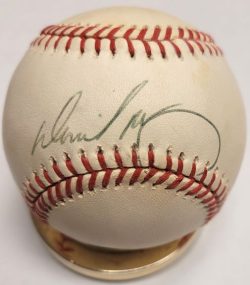 Autographed DERRICK MAY Official National League Baseball