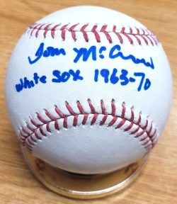 Autographed TOM MCCRAW "White Sox 1963-70"  Official Rawlings Major League Baseball