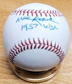 Autographed MEL ROACH "1957 WSC" Rawlings Official Major League Baseball
