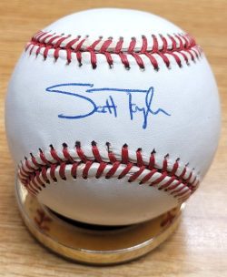 Autographed SCOTT TAYLOR Official American League Baseball