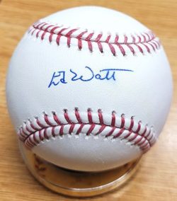Autographed ED WATT Official Major League Baseball