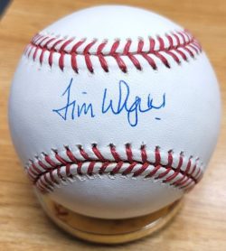 Autographed Jim Wynn Rawlings Official Major League Baseball