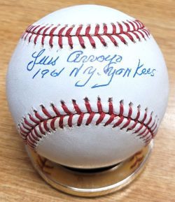 Autographed Luis Arroyo "1961 NY Yankees"  Official Rawlings Major League Baseball