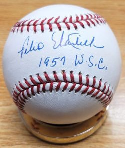 Autographed FELIX MANTILLA "1957 WSC" Official Major League Baseball