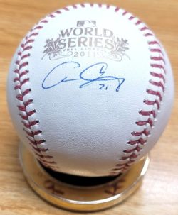 Autographed ALLEN CRAIG 2011 WORLD SERIES Official Major League Baseball