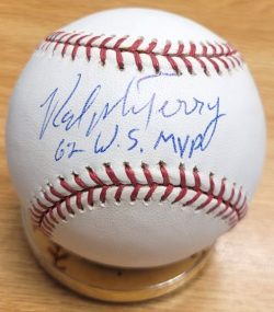 Autographed Ralph Terry "62 WS MVP" Official Major League Baseball