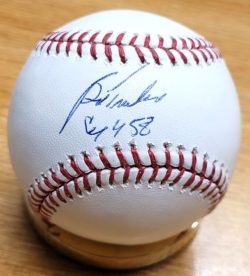 Autographed BULLET BOB TURLEY "Cy Y 58" Rawlings Official Major League Baseball