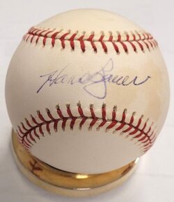 Autographed HANK BAUER Official American League Baseball