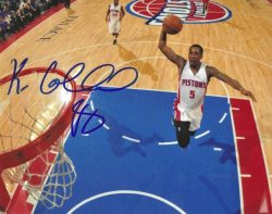 Autographed KENTAVIOUS CALDWELL-POPE  8X10 Detroit Pistons Photo