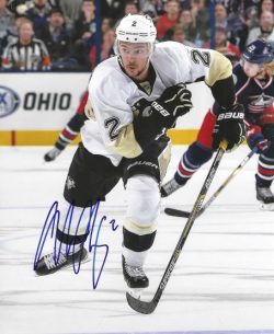 Autographed ADAM CLENDENING 8X10 Pittsburgh Penguins Photo