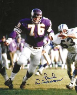 Autographed PAUL DICKSON  8X10 Minnesota Vikings Photo