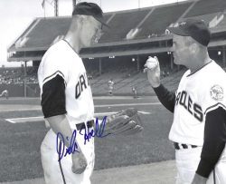 AUTOGRAPHED DICK HALL 8X10 Baltimore Orioles Photo