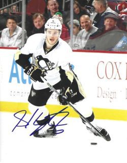 Autographed SCOTT HARRINGTON 8x10 Pittsburgh Penguins Photo