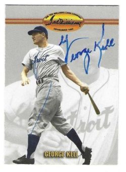 Autographed  GEORGE KELL Detroit Tigers 1993 Ted Williams Card Company Card