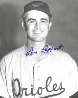 AUTOGRAPHED DON LEPPERT 8X10 Baltimore Orioles Photo