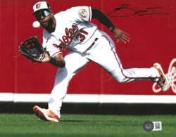 AUTOGRAPHED CEDRIC MULLINS 8x10 Baltimore Orioles Photo Beckett