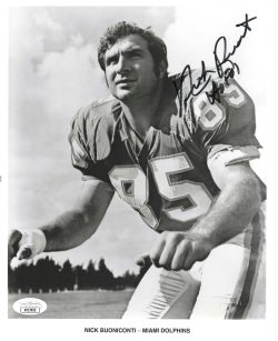 Autographed  NICK BUONICONTI 8X10 Miami Dolphins photo JSA