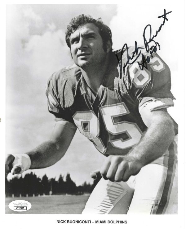 Autographed  NICK BUONICONTI 8X10 Miami Dolphins photo JSA