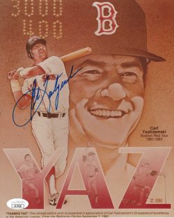 Autographed CARL YASTRZEMSKI 8X10 Boston Red Sox  JSA COA