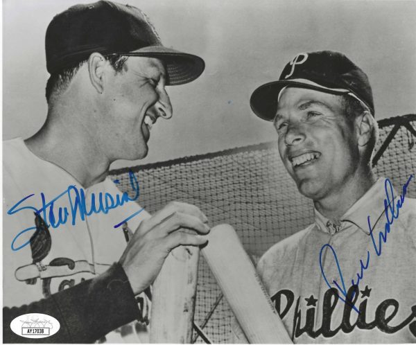 AUTOGRAPHED STAN MUSIAL St. Louis Cardinals and Richie Ashburn Philadelphia Phillies 8x10 Photo JSA