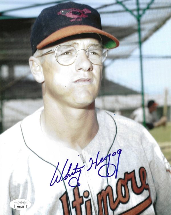 AUTOGRAPHED WHITEY HERZOG 8X10 Baltimore Orioles Photo JSA