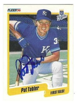 Autographed PAT TABLER Kansas City Royals 1990 Fleer Card