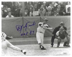 Autographed CARL YASTRZEMSKI "HOF 89" 8X10 Boston Red Sox JSA COA