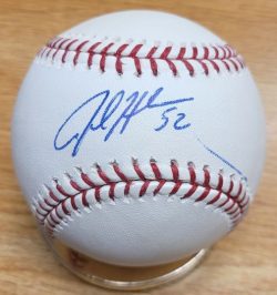 Autographed JOEL HANRAHAN Rawlings Official Major League Baseball