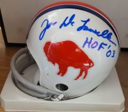 Autographed Joe DeLamielleure "HOF 03" Buffalo Bills Mini Helmet