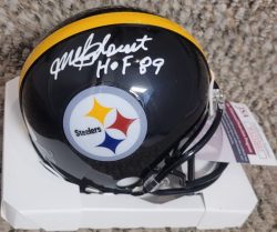 Autographed MEL BLOUNT "HOF 89" Pittsburgh Steelers Mini Helmet -JSA Witness COA