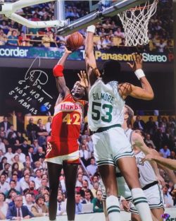 Autographed 16x20 ARTIS GILMORE 3 Inscriptions Boston Celtics Photo