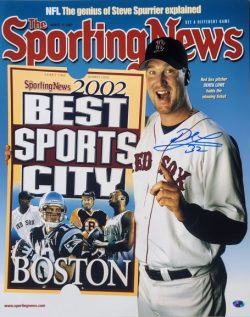 AUTOGRAPHED DEREK LOWE 16X20 Boston Red Sox photo