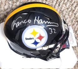 Autographed Franco Harris Pittsburgh Steelers Mini Helmet with JSA COA