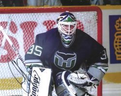 Autographed JEFF REESE 8X10 Hartford Whalers Photo