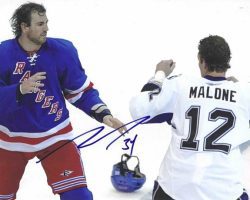 Autographed AARON VOROS 8X10 New York Rangers Photo