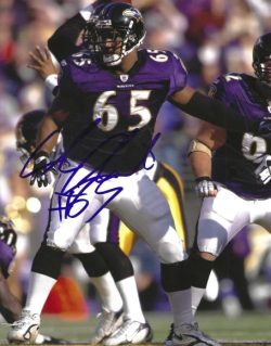 Autographed CHRIS CHESTER 8x10 Baltimore Ravens Photo