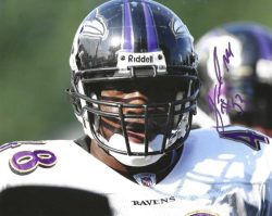 Autographed JAMEEL MCCLAIN 8x10 Baltimore Ravens Photo