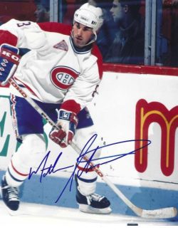Autographed MATHIEU SCHNEIDER 8X10 Montreal Canadiens Photo
