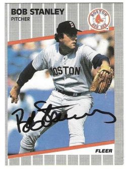 Autographed BOB STANLEY Boston Red Sox 1989 Fleer Card