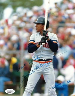 AUTOGRAPHED LOU WHITAKER 8x10 Detroit Tigers Photo w/ JSA COA