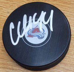 Autographed CALVIN DE HAAN Colorado Avalanche Hockey Puck