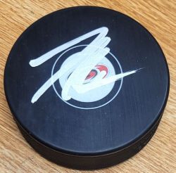Autographed JESPERI KOTKANIEMI Carolina Hurricanes Hockey Puck