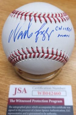 Autographed WADE BOGGS "Chicken Man" Official Major League Baseball JSA