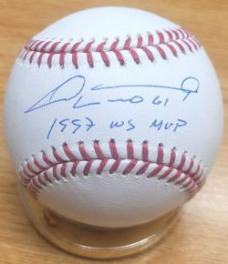 Autographed LIVAN HERNANDEZ "1997 WS MVP" Official Major League Baseball