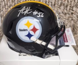 Autographed ALEX HIGHSMITH Pittsburgh Steelers Mini Helmet JSA