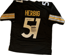 Autographed Nick Herbig Steelers Custom Jersey - with  COA