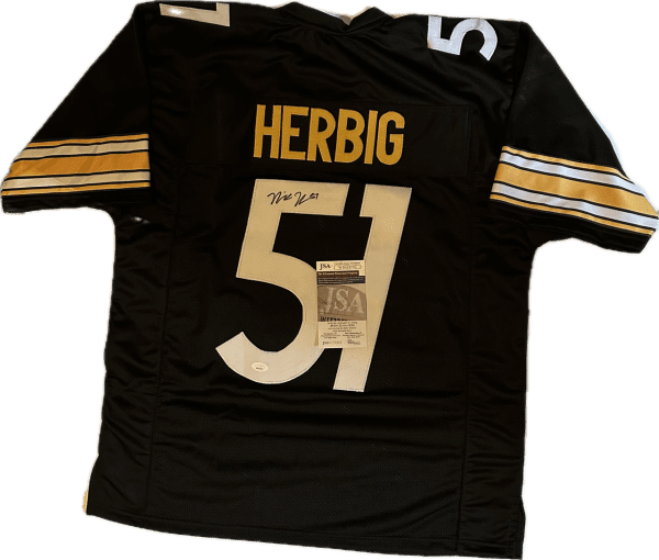Autographed Nick Herbig Steelers Custom Jersey - with  COA